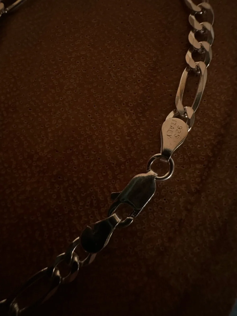 Men's 3mm Figaro Sterling Silver Chain Bracelet